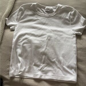 Sunday Best White Crew Neck Fitted T-Shirt
